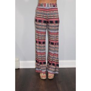 Flowy tribal pattern pants